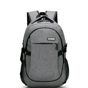 Brand new Gray backpack with USB charger port